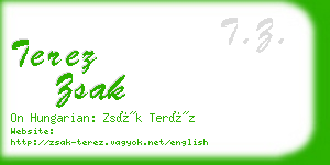 terez zsak business card